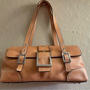 Maxx New York Peach Leather Shouler Bag